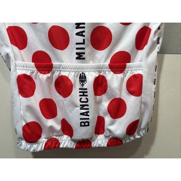 Bianchi Milano "King of the Mountains" Cycling Jersey Long Sleeve XL Vintage - Picture 13 of 16